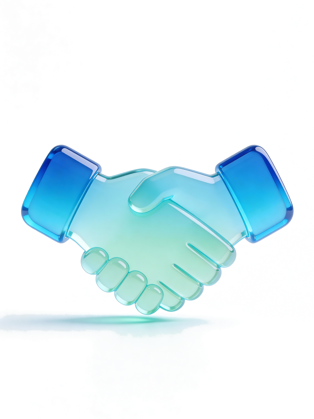 Partnership — glass handshake
